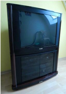 Philips Matchline Classic 4:3 TV, houten uitvoering z.g.a.n
