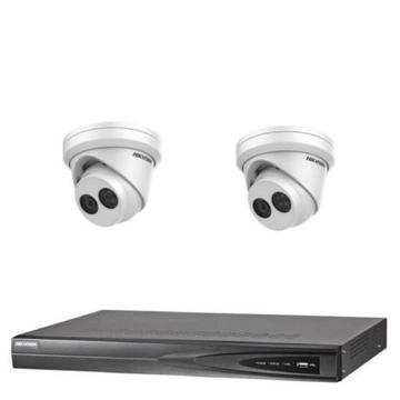 8MP Hikvision IP PoE beveiligingscamera set/NVR+2x camera's