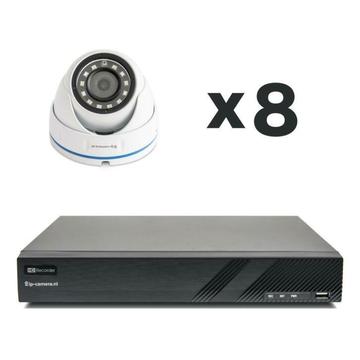 Sony Basic 8 Dome - 2MP Beveiligingscamera Set met PoE