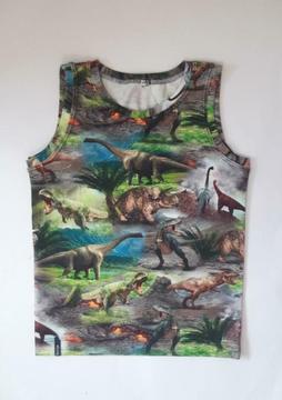 Nieuw uniek hemd singlet dino's dino dinosaurus wild print