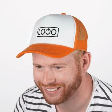 Trucker cap - Oranje/wit