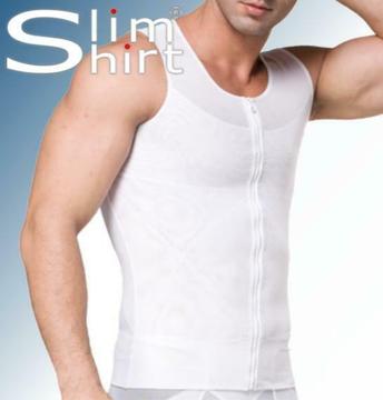 Body zipper vest figuurcorrigerend shirt voor heren
