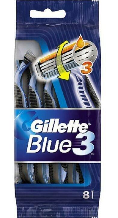 Gillette Blue3 Wegwerpscheermesjes - 8 stuks