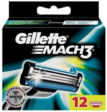 Gillette mach 3 scheermesjes 12st voordeelpak