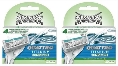 Wilkinson Sword Quattro Titanium Sensitive Scheermesjes -
