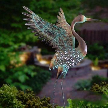 Tuinbeeld - solar beeld vogel