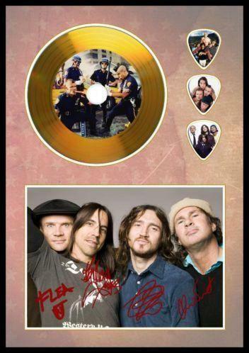 Red Hot Chili Peppers plectrum golddiscdisplays vele soorten