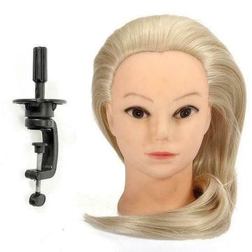 18 inch blonde vezel haar kappers training hoofd model