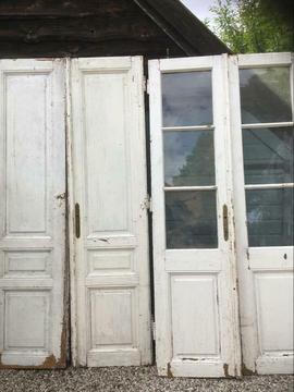 Oude hoge houten ensuite deuren - Mentha Brocante