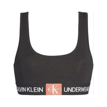 Calvin Klein unlined bralette top monogram zwart-XS