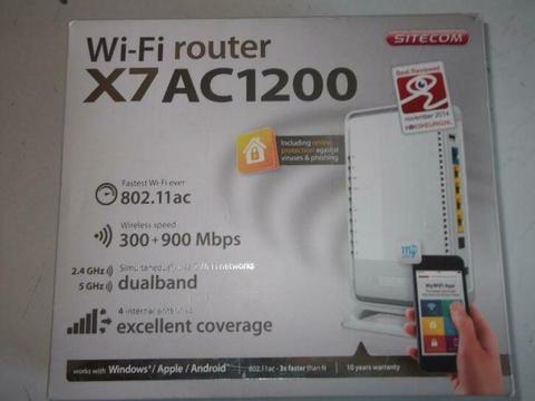 AC Netwerk Wifi router van SiteCom (Nog niet gebruikt)